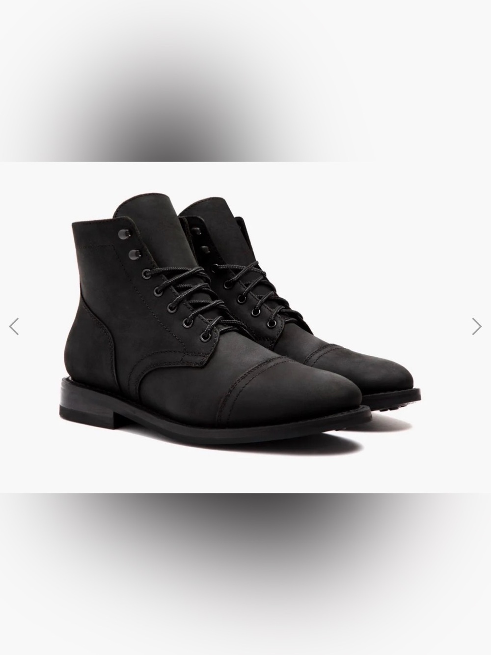 Thursday Boot Company Captain Black Matte Leather Men’s Boots (11) + Tote Bag